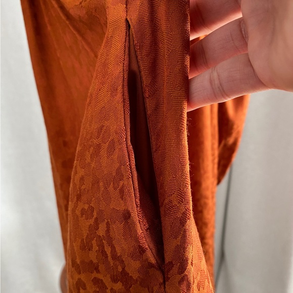 Vintage Style Long Sleeve Dress in color Cooper. - Picture 9 of 9